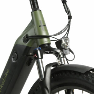 Scout e-Bike - front forks - Olive green electric bike - Hikobike